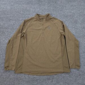 Leupold Shirt Mens 3XL Brown Covert Pro 1/4 Zip Performance Hunting Base Layer